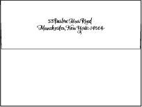 Modern Calligraphy Letterpress Envelope Design Small