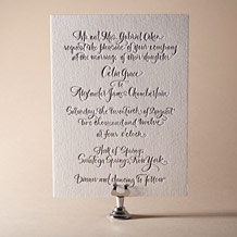 Modern Calligraphy Letterpress Invitation Design Small