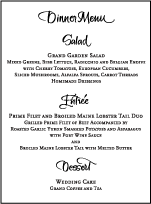 Modern Calligraphy Letterpress Menu Design Small