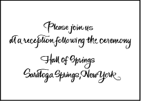 Modern Calligraphy Letterpress Reception Design Small