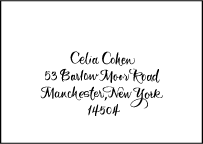 Modern Calligraphy Letterpress Reply Envelope Design Small