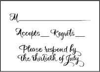 Modern Calligraphy Letterpress Reply Design Small