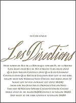 Modern Chateau Letterpress Direction Design Small