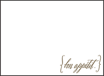 Modern Chateau Letterpress Placecard Flat Design Small