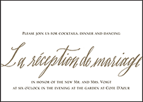 Modern Chateau Letterpress Reception Design Small