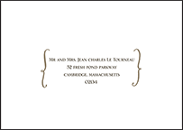 Modern Chateau Letterpress Reply Envelope Design Small