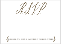 Modern Chateau Letterpress Reply Design Small