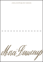 Modern Chateau Letterpress Thank You Card Fold Design Small