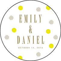 Modern Dot Letterpress Coaster Design Small