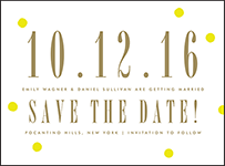Modern Dot Letterpress Save The Date Design Small