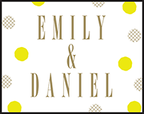 Modern Dot Letterpress Stamp Design Small