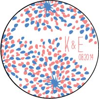 Modern Fete Letterpress Coaster Design Small