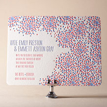 Modern Fete Letterpress Invitation Design Small