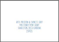 Modern Fete Letterpress Reply Envelope Design Small