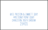 Modern Fete Letterpress Reply Postcard Front Design Small