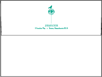Modern Garden Letterpress Envelope Design Small