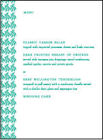 Modern Garden Letterpress Menu Design Small
