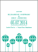 Modern Garden Letterpress Save The Date Design Small