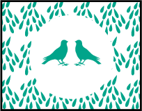 Modern Garden Letterpress Stamp Design Small