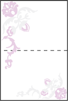 Modern Gardiner Letterpress Placecard Fold Design Small