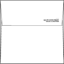 Modern Light Letterpress Envelope Design Small