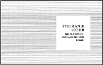Modern Light Letterpress Reply Postcard Front Design Small