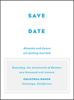 Modern Literate Letterpress Save The Date Design Small