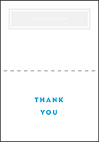 Modern Literate Letterpress Thank You Card Fold Design Small