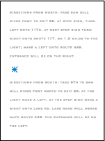 Modern Starlight Letterpress Direction Design Small