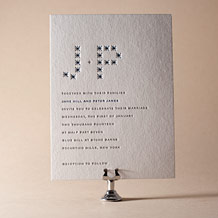 Modern Starlight Letterpress Invitation Design Small