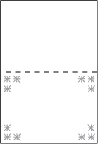 Modern Starlight Letterpress Placecard Fold Design Small