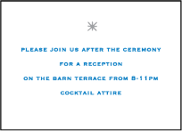 Modern Starlight Letterpress Reception Design Small