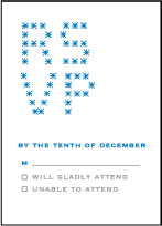 Modern Starlight Letterpress Reply Design Small