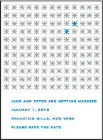 Modern Starlight Letterpress Save The Date Design Small