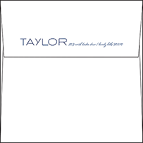 Modern Stroke Letterpress Envelope Design Small