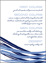 Modern Stroke Letterpress Menu Design Small