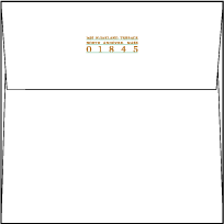 Modern Surf Letterpress Envelope Design Small