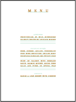 Modern Surf Letterpress Menu Design Small