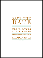 Modern Surf Letterpress Save The Date Design Small