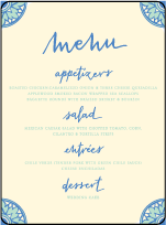 Modern World Letterpress Menu Design Small
