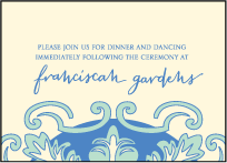 Modern World Letterpress Reception Design Small
