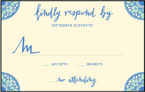 Modern World Letterpress Reply Postcard Front Design Small