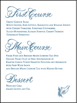 Molly Letterpress Menu Design Small