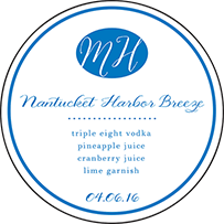 Montauk Letterpress Coaster Design Small