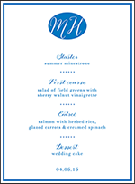 Montauk Letterpress Menu Design Small