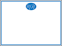 Montauk Letterpress Thank You Card Flat Design Small