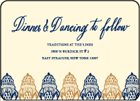 Moroccan Romantic Letterpress Reception Design Small