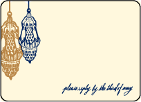 Moroccan Romantic Letterpress Reply Design Small