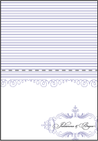 Nantucket Letterpress Thank You Card Fold Design Small
