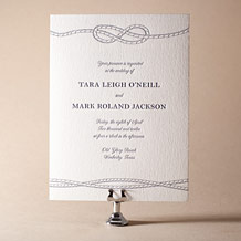 Nautical Classic Letterpress Invitation Design Small